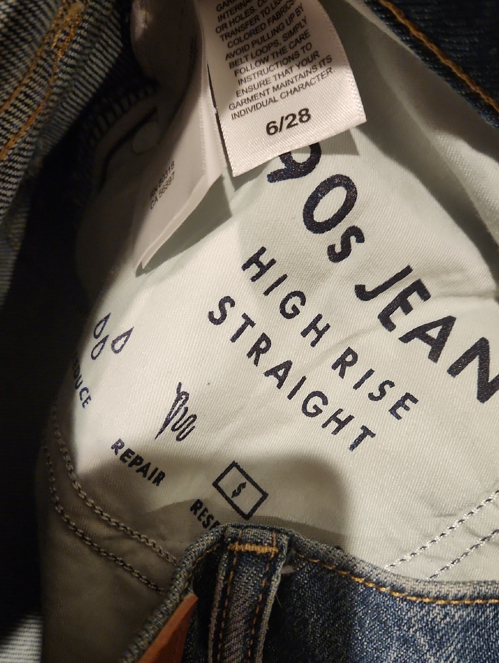 ❤️ NWOT! LUCKY BRAND 90S HIGH RISE LOOSE STRAIGHT CROP JEANS, 6 (28) - Picture 11 of 16